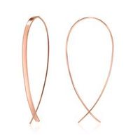 pendientes de plata 925 chapada en oro rosa