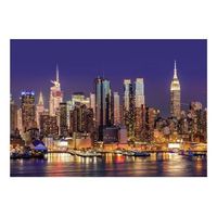 papel pintado 3d - nyc night city 150x105 cm