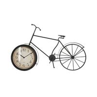 reloj de metal negro 37 cm metal forma de bicicleta mesa moderno lillo