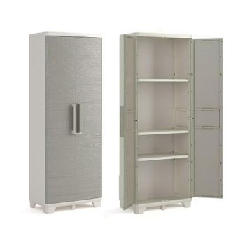Armario Wood Grain Alto-3 Baldas Verde / Beige 68x39x182 Cm Keter