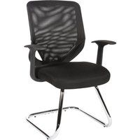 nova mesh fabric visitor chair - black black