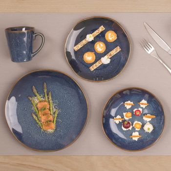 Plato de ensalada & pasta 20.5 cm (juego de 6) gres azul