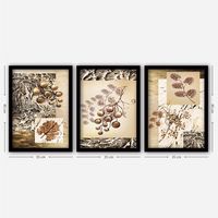 cuadro decorativo enmarcado 3sc136 multicolor 35x45 cm 3 piezas