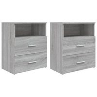 mesitas de noche 2 unidades gris sonoma 50x32x60 cm vidaxl