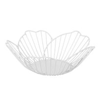 frutero con forma de flor de metal beige