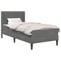 cama individual  cama para adulto  estructura de cama con colchon gris oscuro 90 x 200 cm