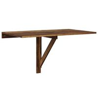 mesa de pared plegable contrachapada roble ahumado 100x60x56 cm vidaxl