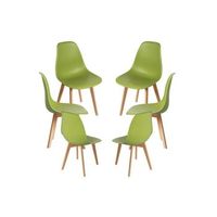 pack 6 sillas kelen de polipropileno 824753 cm - verde