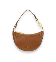 polo ralph lauren para mujer 427938050006 bolso de piel media luna marron osfa casual