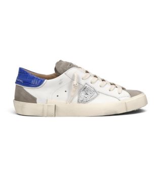 Philippe Model para mujer. PRLD Zapatillas de Piel Prsx Low blanco (41), Plano, Cordones, Casual