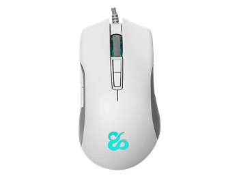 Ratón gaming - Newskill Eos Ivory, Por cable, 16000 ppp, Retroiluminación RGB, 250IPS, 50G, Blanco