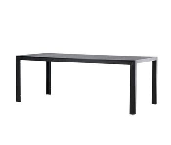 Mesa de comedor para exterior mirko 90x205x74 negro