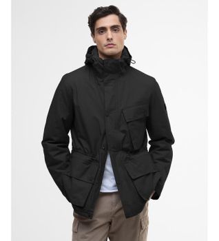 Barbour international para hombre. MWB1147 Chaqueta Endley negro (L), Casual, Algodón