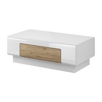 mesa baja coleccion ohio mueble tipo contemporaneo en colores blanco y roble
