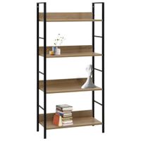 estanteria de 4 niveles madera ingenieria marron 60x276x1245cm