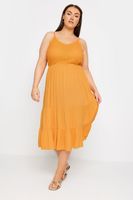 limited collection vestido naranja de tirantes crochet mujer curvy y tallas grandes limited collection