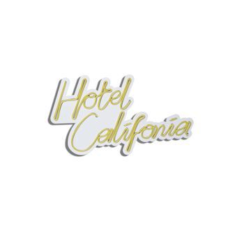 Iluminación Led Decorativa De Plástico Hotel California Amarillo 31x51x2 Cm