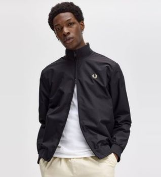 Fred Perry para hombre. J2660 Chaqueta Brentham negro (S), Casual, Poliamida