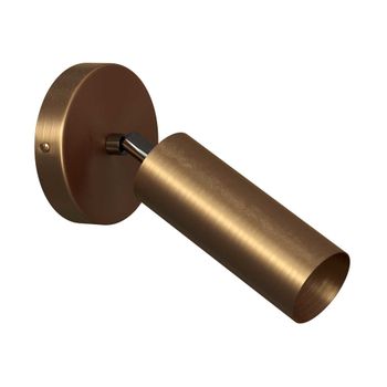 Aplique de metal de color bronce con foco orientable