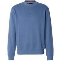 boss jersey relaxed fit wesmallcrew sweatshirt open blue para hombre
