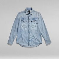 g-star raw camisa manga larga d23616-d252 slim denim-g342 sun faded blue mist para hombre