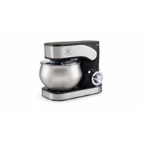 amasadora royal swiss 1300w con bol 5l 6 velocidades y funcion pulso batidor y gancho para masa