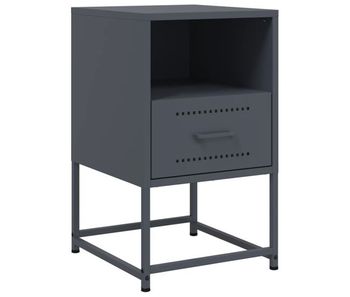 Vidaxl mesita de noche acero gris antracita 36x39x60,5 cm