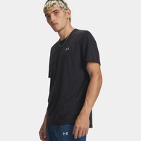 under armour velociti  camiseta de running hombres - negro plateado