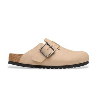 Birkenstock para hombre. 1031573 Sandalias de piel Boston Wire Buckle (Ajuste Estrecho) arena (43), Beige, Plano, Nobuck, Hebilla, Casual