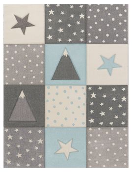 Alfombra infantil Kosmos azul 133 cm cuadrado