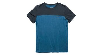 Camiseta devold classic linear azul hombre