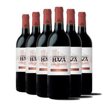 Condado De Haza Crianza, Vino Tinto, España, Pack 6 Botellas 75 Cl, 14% Vol.