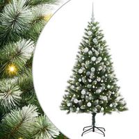 arbol de navidad  decoraciones de navidad artificial plegable con nieve esponjosa 150 cm
