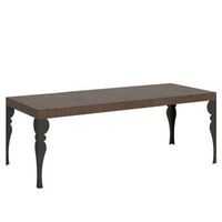 mesa extensible 90x180284 cm paxon premium estructura nogal antracita