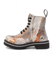 art para mujer 11166p11wz03esp botines 1166p gris 36 tela plano cordones casual