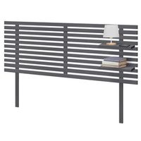 dhome cabecero con estantes de madera reciclada dm colgante pared estilo palet japones con patas 135x46cm cama vintage nordico 135cm gris solido