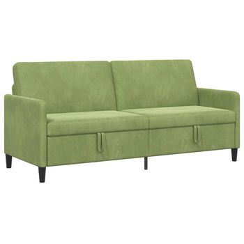 Sofá Con Almacenamiento Verde Claro 192 X 78 X 87 Cm Poliéster Vidaxl