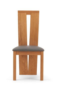 Montreal Solid Oak and Grey Dining Chairs - Grey