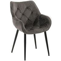 silla tanna en terciopelo antracita 62x58x83 cm clp