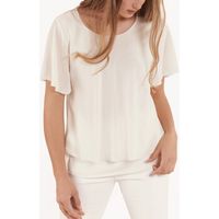 lisca blusa camiseta de manga corta ensenada para mujer