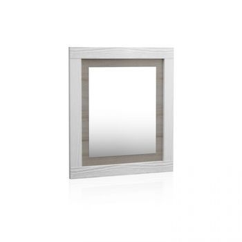 Espejo Con Marco Rectangular 90x75 Cm Kira Andersen Pino - Gris 75 X 90 X 3,5 Cm