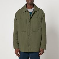 maison kitsune nylon fox head nylon padded overshirt - s