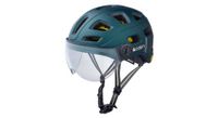casco urbano cairn quartz visera led usb mips azul metalizado