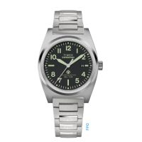 timex reloj hombre caja de acero pulsera acero de color plateadogris resistente al agua 5 atm tw2y18300