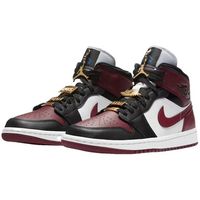 nike zapatillas altas baskets air jordan 1 mid se noir dark beetroot cuir para mujer