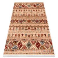 alfombra de lana keshan franjas oriental 768453555 beige  terracota 80x145 cm