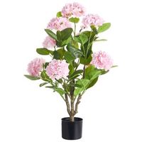 planta artificial en maceta con flores decoracion moderna de plastico para interiores hecha a mano 90 cm rosa hortensium