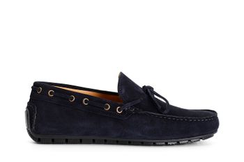 mocasines para hombre con cordones en ante y suela drive blue