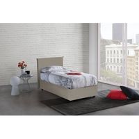 talamo italia cama individual con contenedor anna made in italy cama con revestimiento de cuero ecologico apertura frontal apta para colchon 80x190 cm taupe