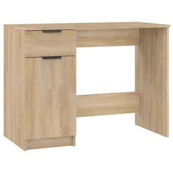 Mesa De Escritorio | | Escritorio De Despacho | Escritorio Madera Contrachapada Color Roble Sonoma 100x50x75 Cm